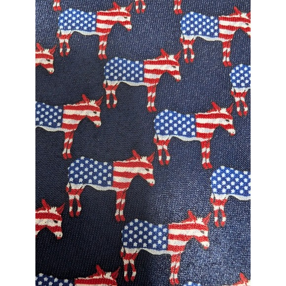 Other - Rene Chagal Tie Handmade Donkeys Red White And Blue Democrat‎ Patriotic American